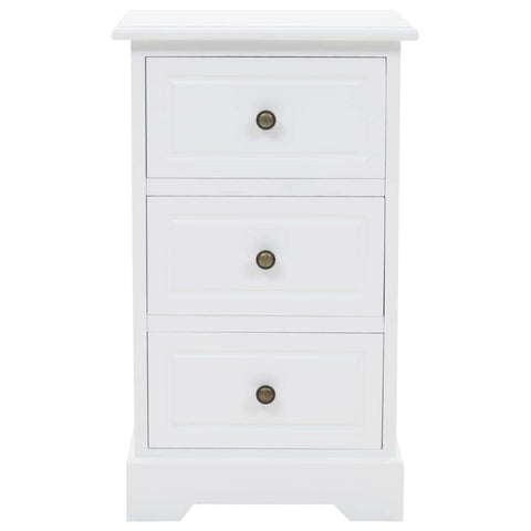 Bedside Cabinet MDF and Pinewood White