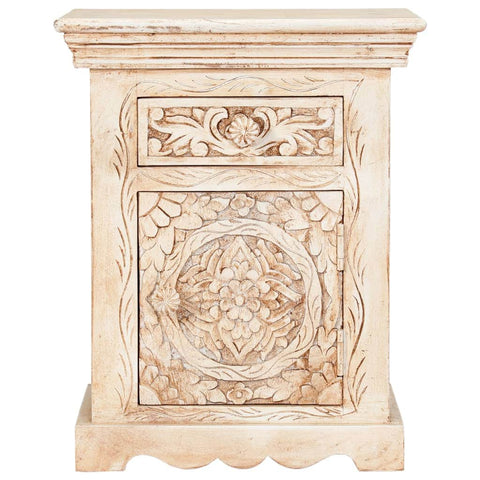 Bedside Cabinet Solid Mango Wood