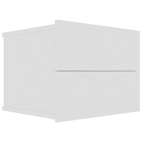 Bedside Cabinet White Chipboard 1
