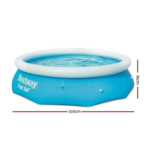 Bestway Above Ground Swimming Pool 305x76cm Fast Set Pool Family