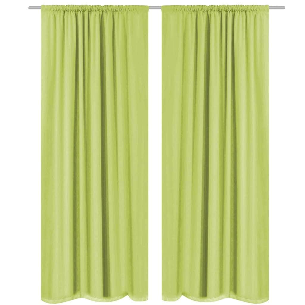 Blackout Curtains 2 pcs Double Layer  Green