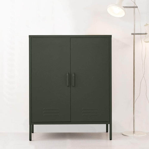 Buffet Sideboard Metal Cabinet - SWEETHEART Charcoal/Blue/Green