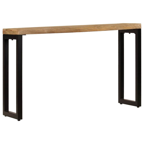 Console Table, Solid Mango Wood and Steel