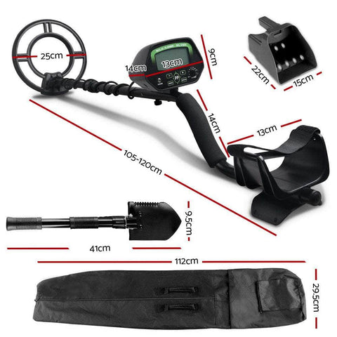 220Mm Deep Waterproof Treasure Hunter Metal Detector With Shovel