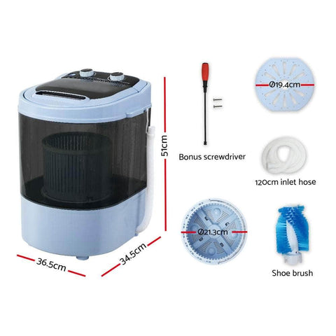 Portable Washing Machine 3Kg Black