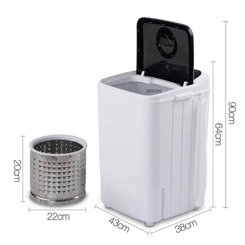Portable Washing Machine 4.6Kg Black