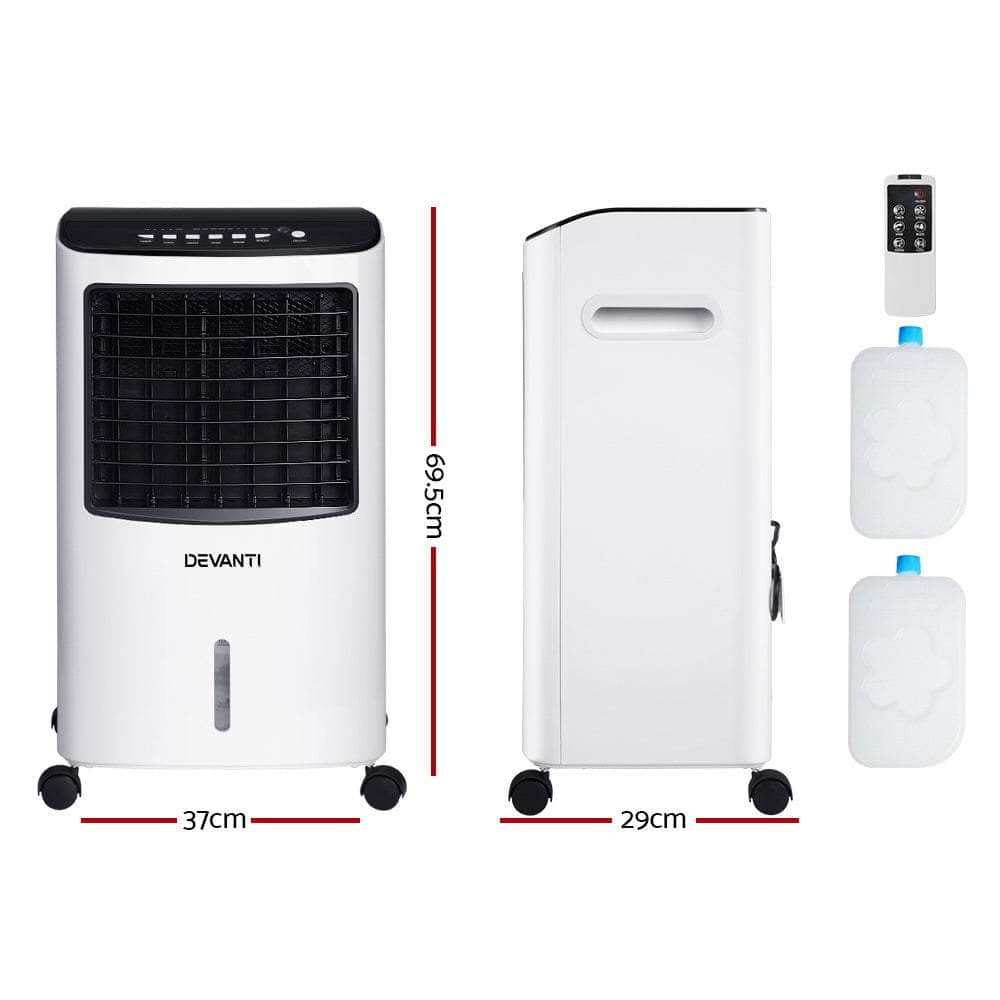 Devanti Evaporative Portable 8L Cooling Fan Humidifier
Air Cooler