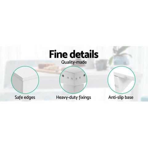 Dining Table Rectangular 4 Seater 120Cm White Natu