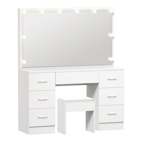 Dressing Table Large Makeup Mirror 10 LED Bulbs