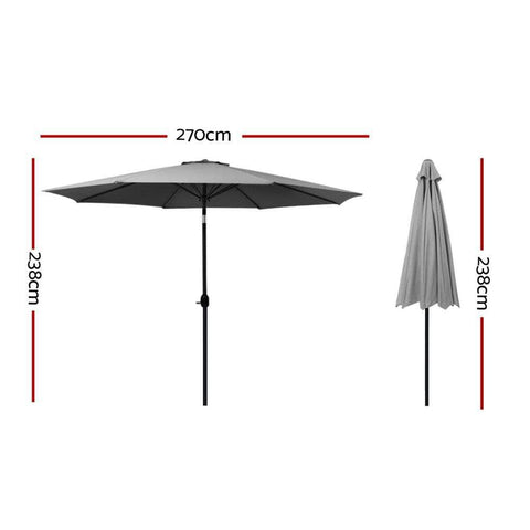 Durable Outdoor Umbrella - 2.7M UV Protection