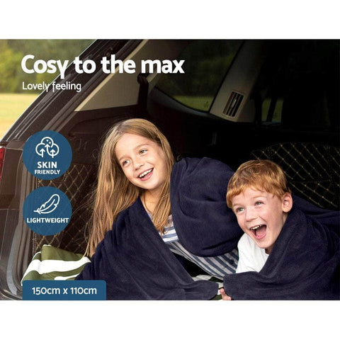 Electric Heated Blanket Car Truck Throw Rug Travel Camping