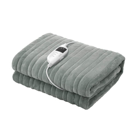 Electric Heated Blanket Washable Throw Rug Coral Fleece