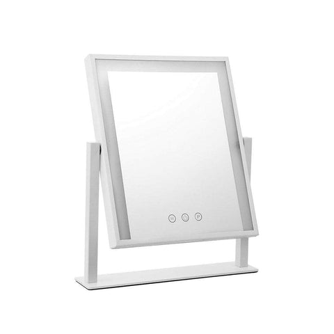 Makeup Mirror 25X30Cm With Led Light Lighted Standing Mirrors White