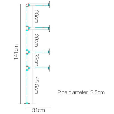 Floating Diy Pipe Shelf Metal Brackets Set Of 2