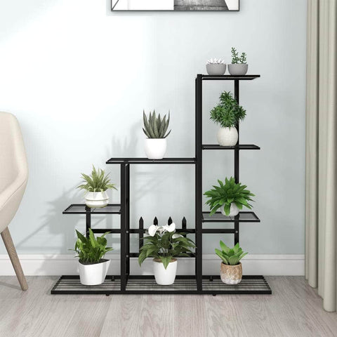 Flower Stand Black Metal
