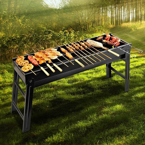 Foldable Portable Bbq Charcoal Grill Barbecue Camping Hibachi Picnic Large