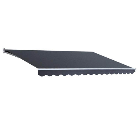 Retractable Folding Arm Awning Manual Sunshade 5Mx3M Grey
