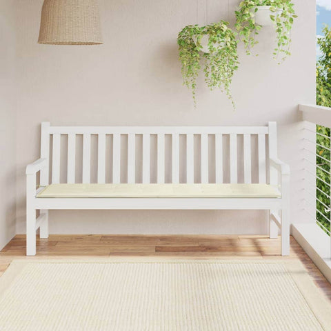 Garden Bench Cushion Cream Oxford Fabric