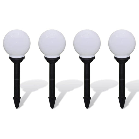 Garden Path Solar Ball Light LED 15cm 4pcs with Ground Spike