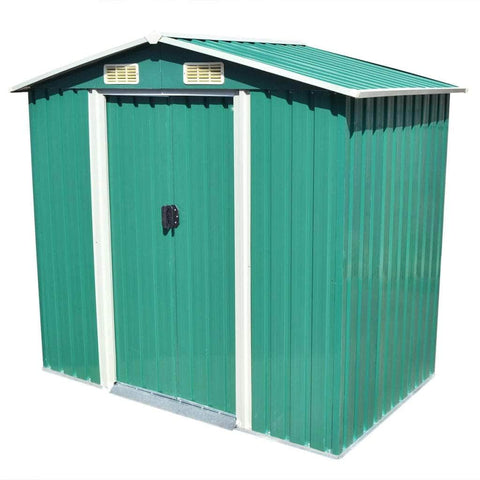 Garden Storage Shed Green Metal