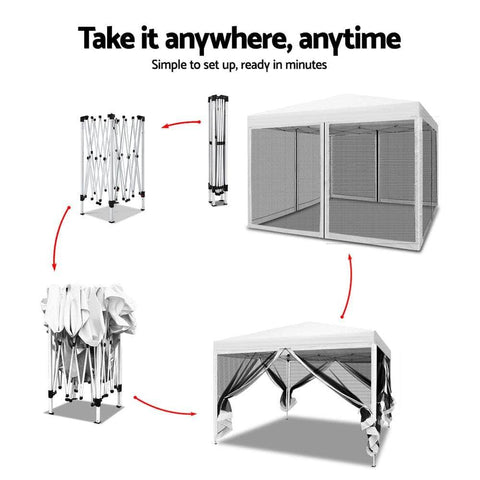 Pop Up 3X3M Wedding Party Tent - White