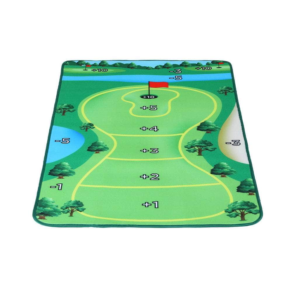 Golf Chipping Game Mat Indoor Outdoor Practice Training Aid Set