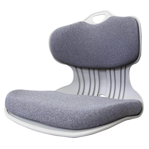 Grey Slender Chair Posture Correction Seat Floor Lounge Stackable