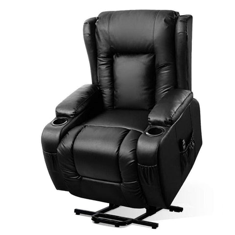 Heated Massage Lift Recliner Chair - Leather