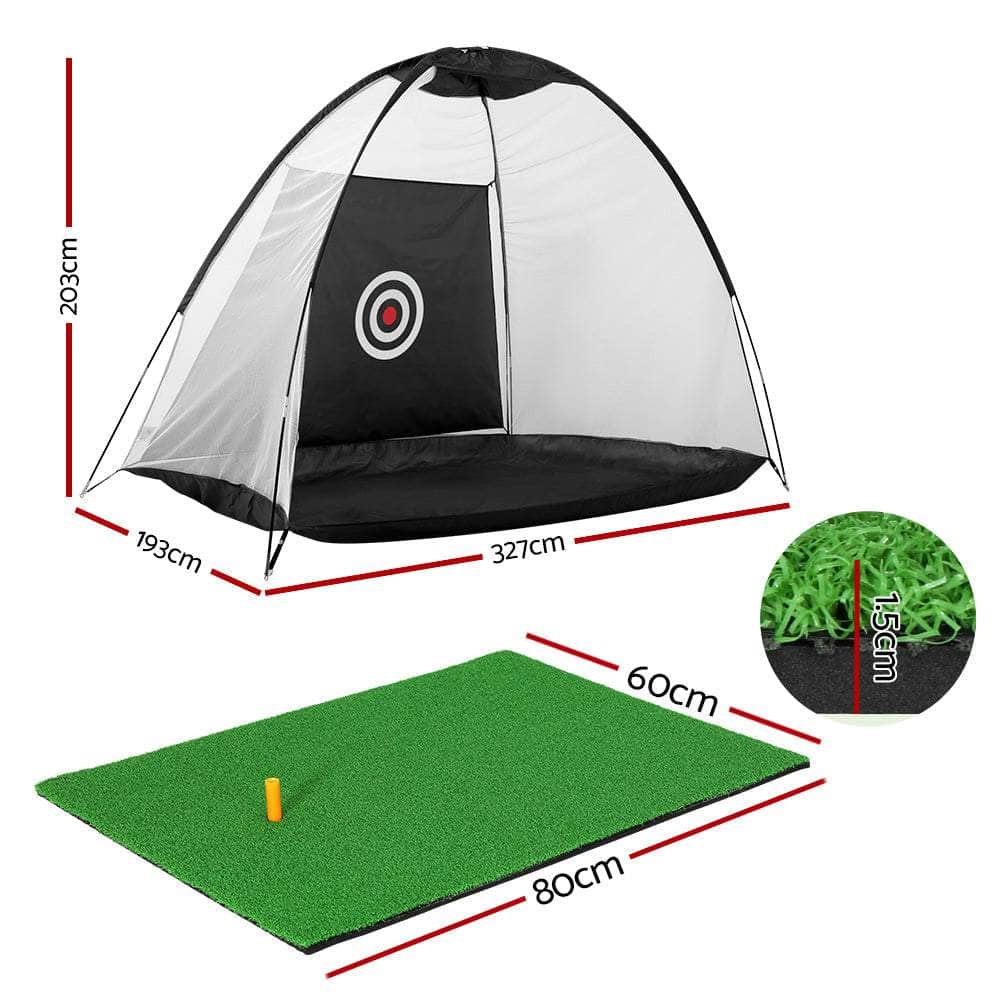 Improve Your Golf Skills with a Practice Net and Training Mat Set