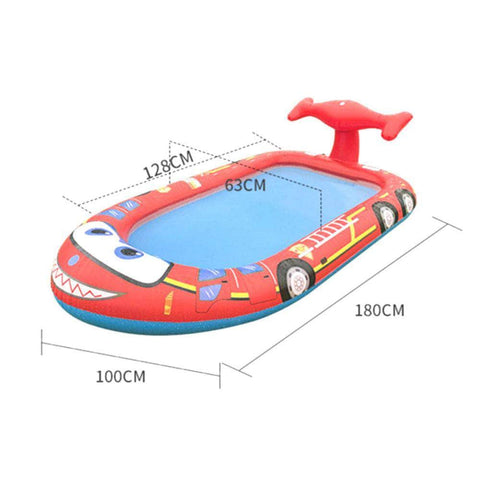 Inflatable Sprinkler Pool For Kids - Fire Engine