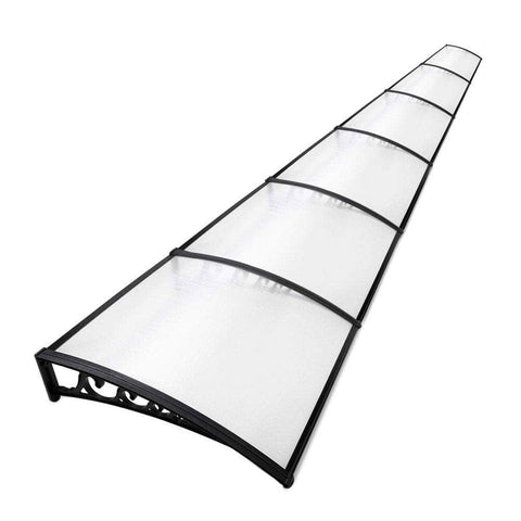 Window Door Awning 1Mx6M Transparent Hollow Sheet Plastic Frame