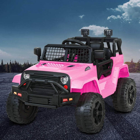 Kids Ride On Car Electric 12V Car Toys Jeep-pink