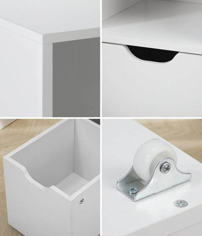 Kids Storage Cabinet Organiser With Removable Box White