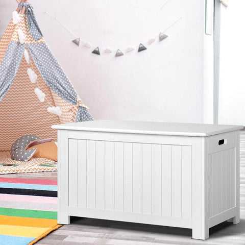 Kids Toy Box Storage Chest Cabinet Children Organiser White Container