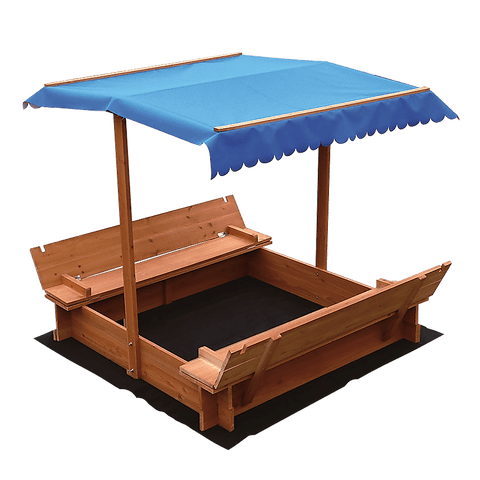 Kids Wooden Toy Sandpit With Canopy