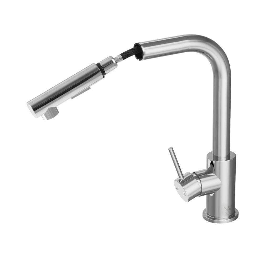 Kitchen Mixer Tap Pull Out Faucet Sink Basin Brass Swivel 2 Modes Chrome