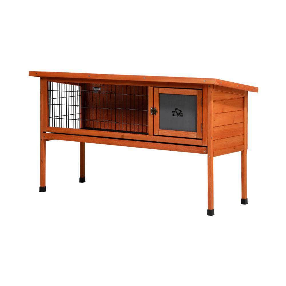 Large Rabbit Hutch Wooden Cage Enclosure Chicken Coop 122cm House Outdoor
