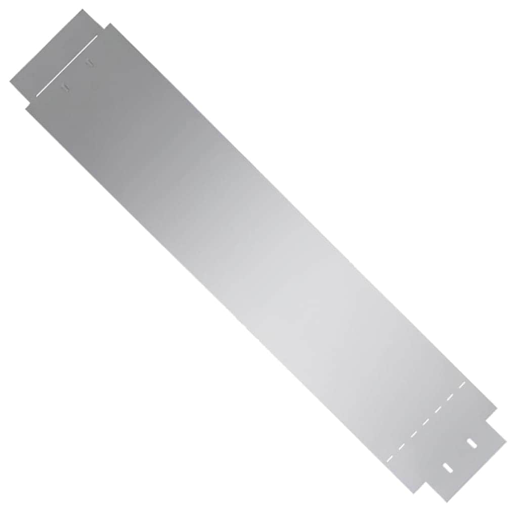 Lawn Fence 10 pcs Galvanised Steel