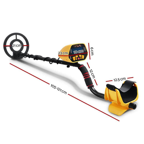 180Mm Deep Waterproof Treasure Hunter Metal Detector Yellow