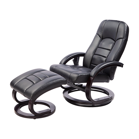 Premium Pu Leather Massage Chair Recliner Ottoman Lounge Remote Package