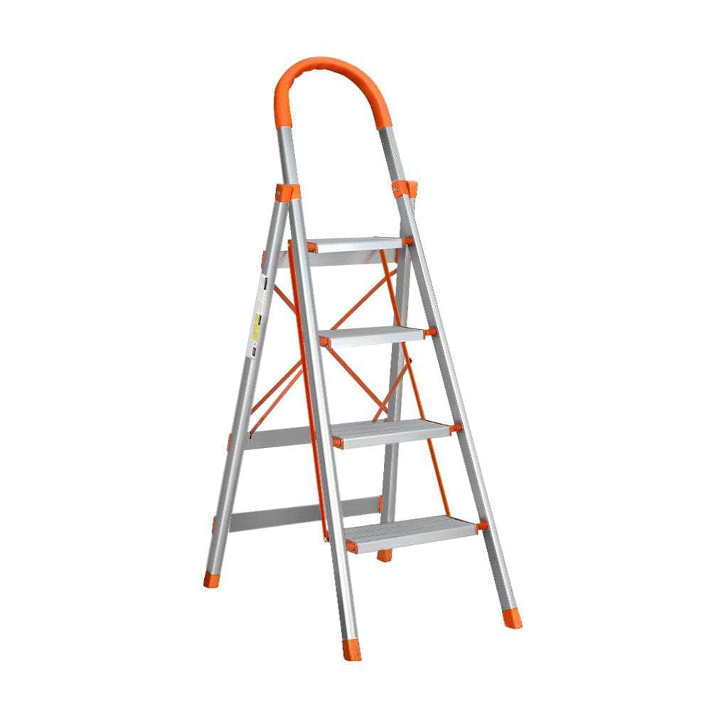 Lightweight Non-Slip Folding Ladder with Secure Platform for Hassle-Free Climbing
