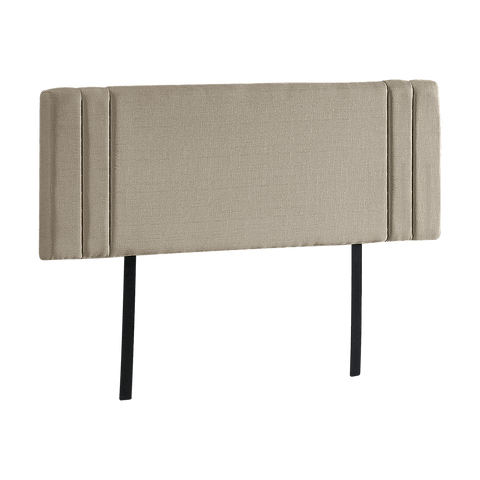 Sophisticated Linen Fabric Double Bed Deluxe Headboard - Beige
