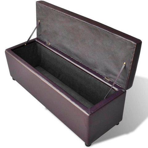 Long Storage Bench Wood Brown