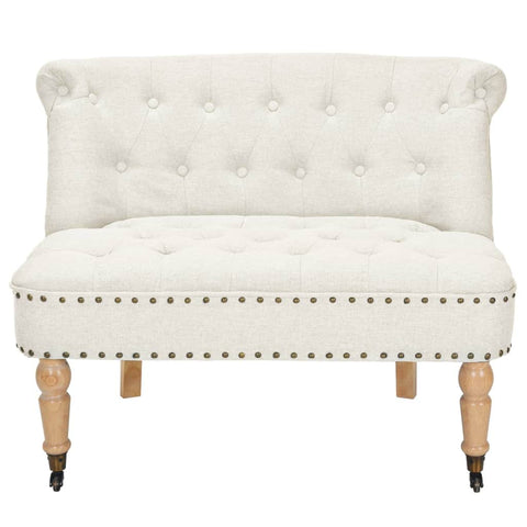 Loveseat Fabric White