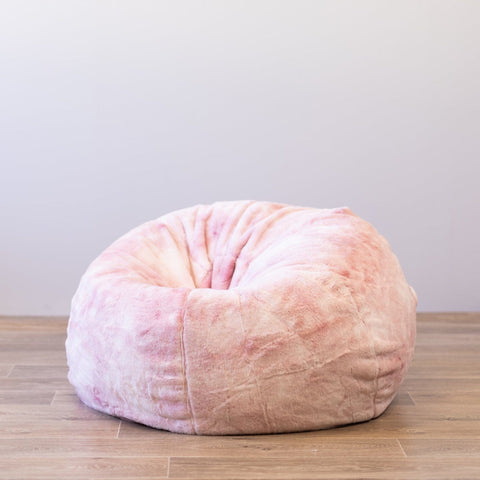 Marble Pink Cloud Plush Fur Bean Bag: A Cozy Addition to Any Room