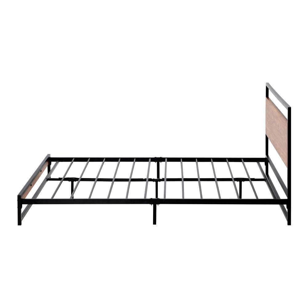 Metal Bed Frame Double Size Beds Base Platform Wood