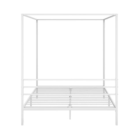 Metal Canopy Bed Frame Double/Queen/Single Size White