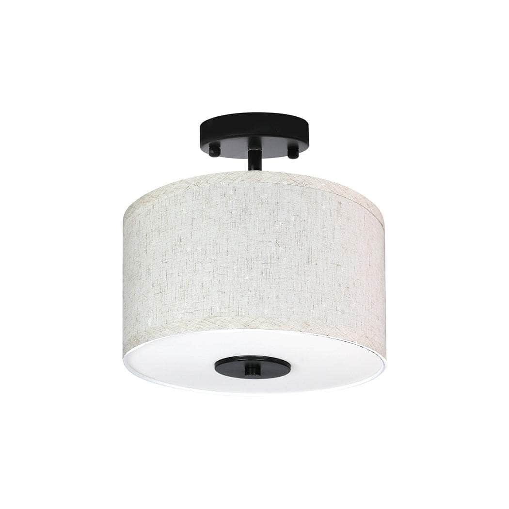 Modern LED Pendant Lights with Linen Shade