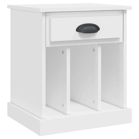 Bedside Cabinet White/Black