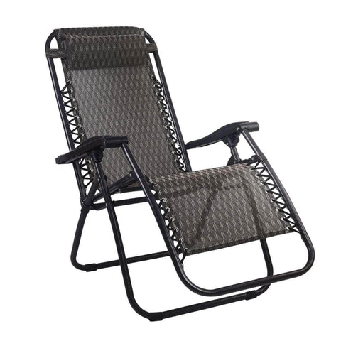 Grey Outdoor Recliner Sun Lounge Chair